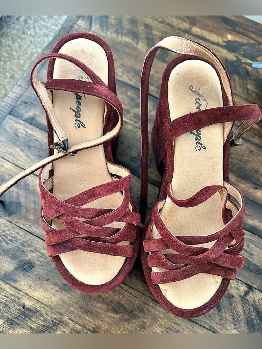 Free Peoplr Platform Strappy Sandals